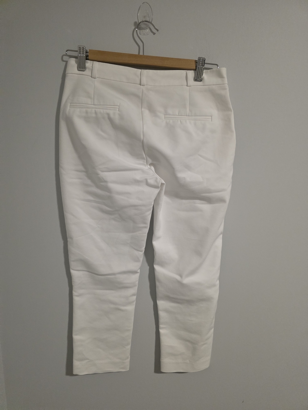 Mango Basics White Cropped Straight Leg Pants Size 4 - Picture 5 of 10